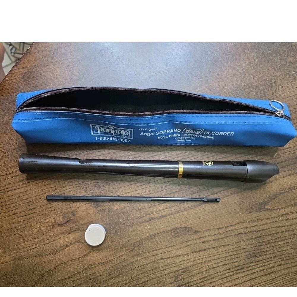 Angel‎ Soprano Recorder – Black Plastic Flute with Baroque Fingering